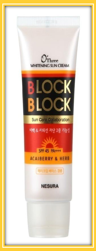 O’THREE 50 Whitening Sunscreen Made in Korea